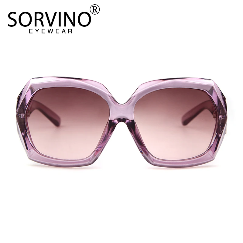 Женские солнцезащитные очки в стиле ретро SORVINO большие с шестигранной квадратной