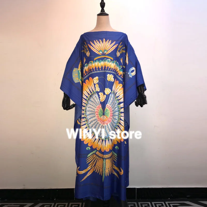 

Dashiki Dress Print Bohemia Hijab Loosevetidos Elegantes Muslim Abaya Bazin Robe Gown Broder Riche Sexy Lady Party maxi beach