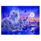 Алмазная живопись сделай сам с изображением животных, пингвин, тигр, алмазная вышивка, медведь, уплотнения, волк, вышивка крестиком, стразы, мозаичная живопись