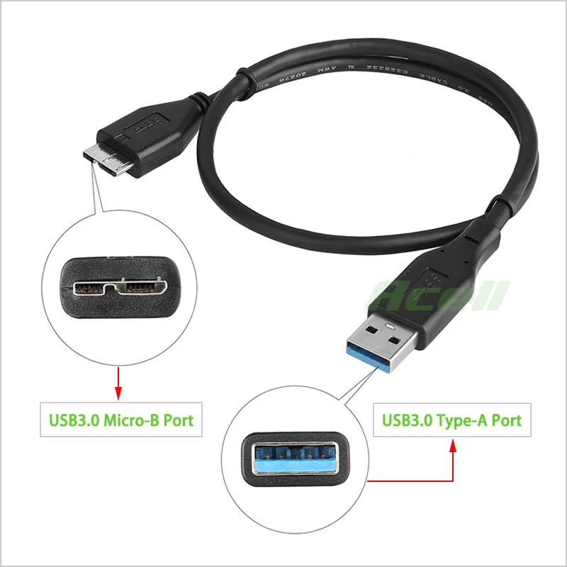 USB3.0 Micro-B Data Cable for Seagate One Touch SSD Expansion Game Drive Xbox Seven Backup Plus Mobile Hard | Электроника
