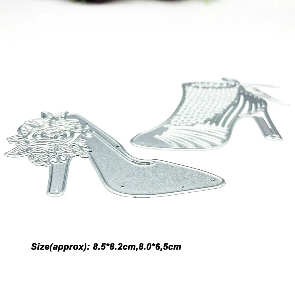 Alinacutle Metal Cutting Dies Cut 2pc Lady's Shoes High-heeled Shoe Scrapbooking Paper Craft Handmade Album Card Punch Art | Дом и сад