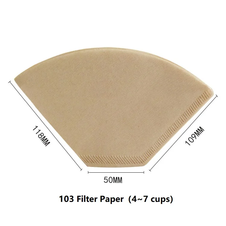 

40 Pcs 103 "V" Shape Coffee Cup Filter Paper Espresso Machine Mocha Pot Strainer Sheet