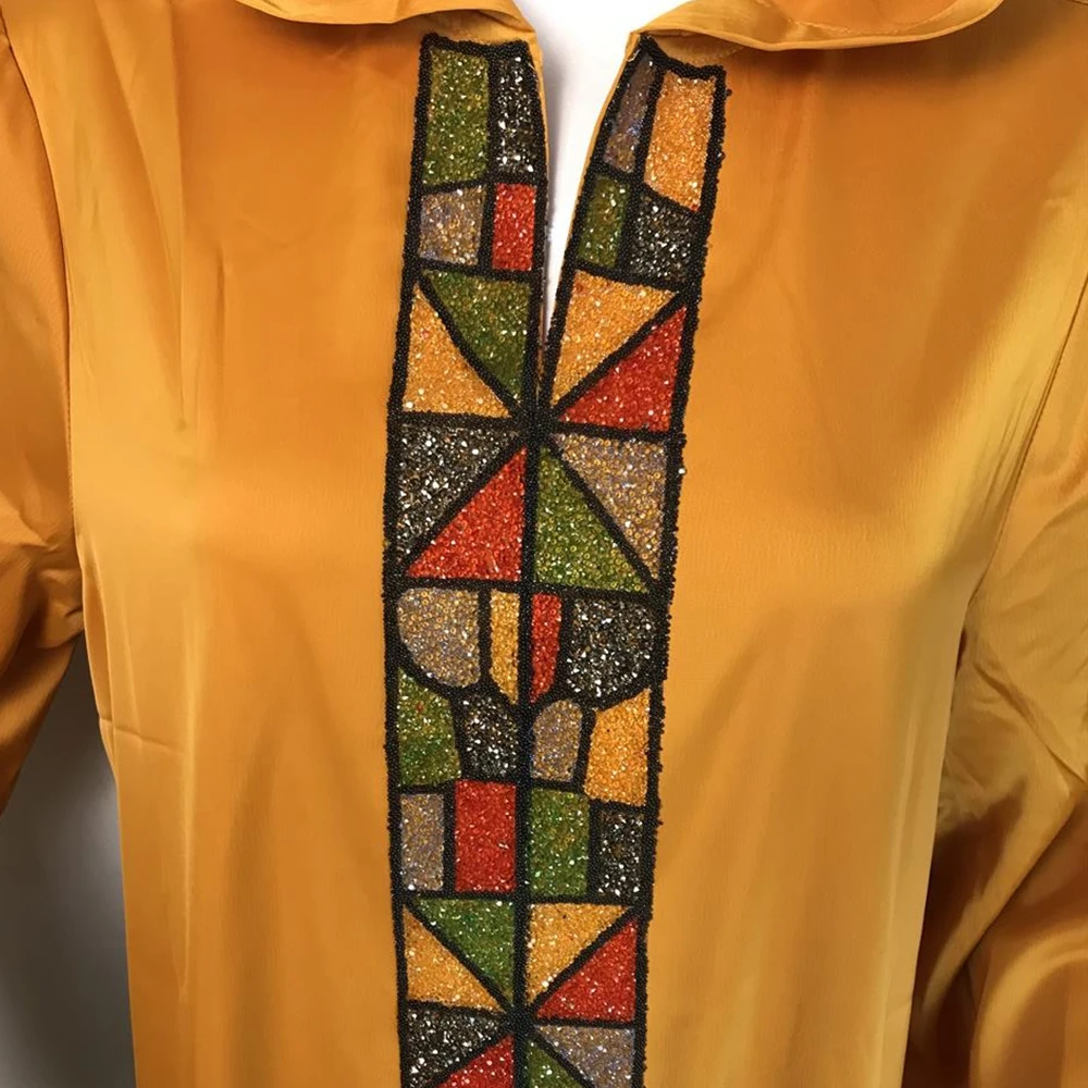 Siskakia модная мусульманская женская одежда этнический оранжевый хиджаб с