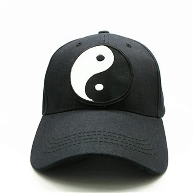 Хлопковая китайская бейсболка с вышивкой Tai Chi кепка в стиле хип хоп регулируемая
