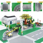 Набор базовых пластин для сборки классических строительных блоков Дорога, Зеленая Улица