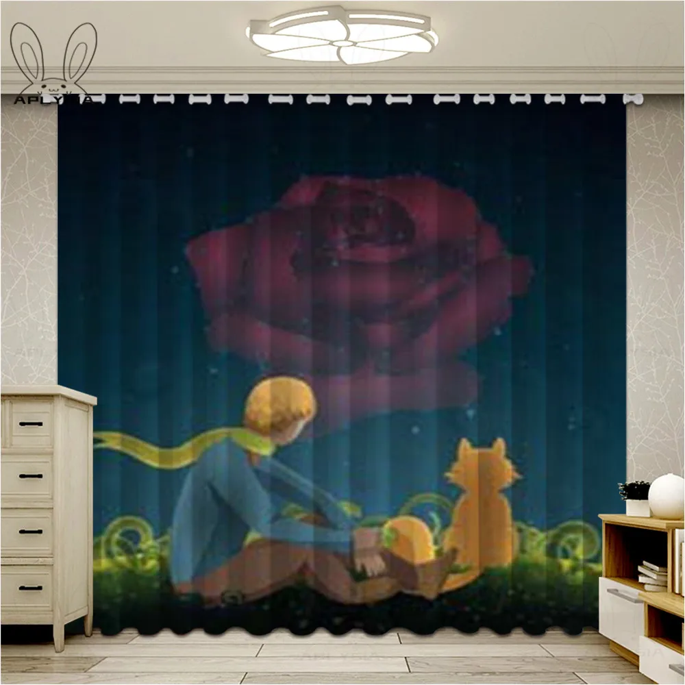 

Cartoon Fox Window Curtain For Living Room Girls Boys Bedroom Blackout Curtain Ultra-thin Micro Shading Cortinas Home Decor