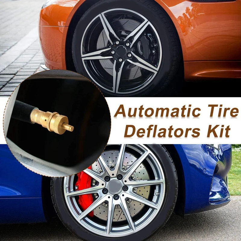 

5 Pieces Automatic Tire Venting Machine Kit Brass Tire Venting Machine Accessories Kit 6-30 PSI Adjustable Kit