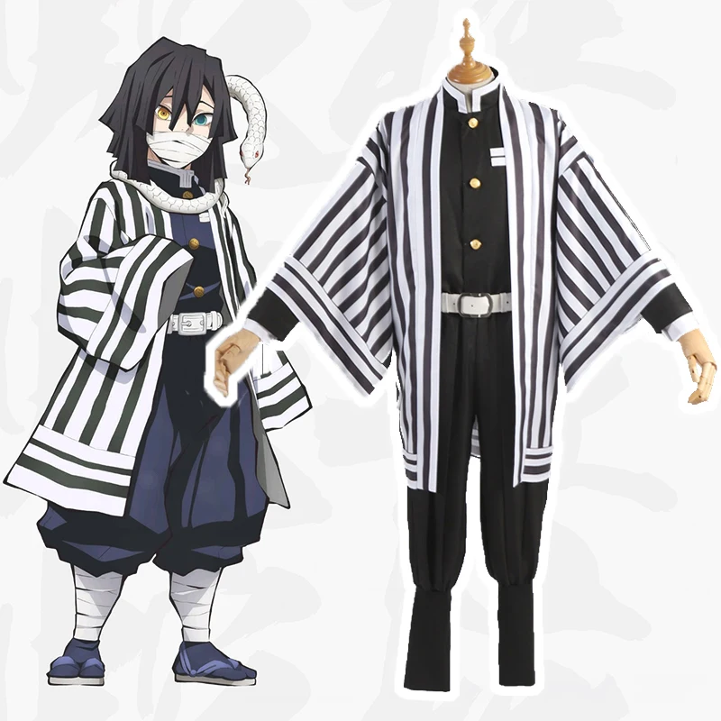 

Anime Demon Slayer Kimetsu No Yaiba Cosplay Costumes Obanai Iguro Cosplay Costume Halloween Party Blade Of Demon Game Costume