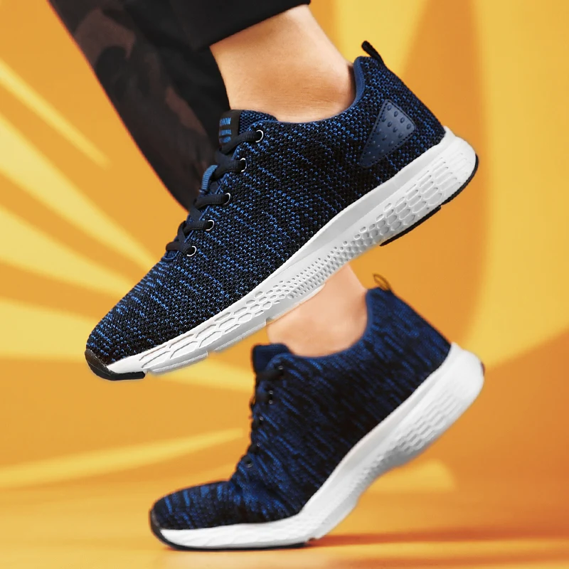 

Breathable Mesh Casual Sneakers Men Sock Shoes 2021 Slip-on Flats Mens Summer Sneakers Comfortable Man Footwear