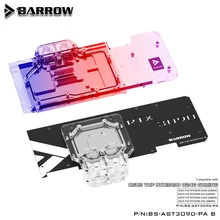 BARROW GPU Active Backplate Block For ASUS TUF 3090 Aurora ,PCB Backside Memory(VRAM) VGA Cooler LRC 2.0 5V 3pin BS-AST3090-PA