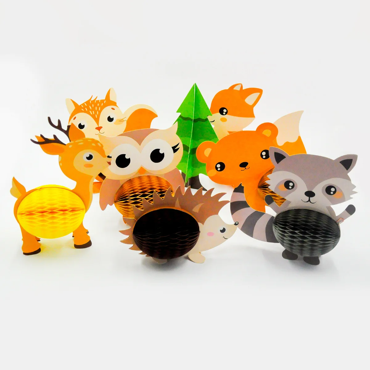 8 шт./компл. 3D мультфильм животных пористый шар бумага для детей с цветочным