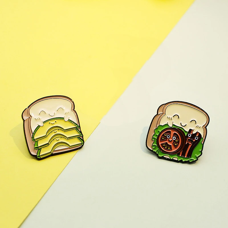 Креативная модная брошь Cartoo с изображением милой пиццы лимона еды масла капли