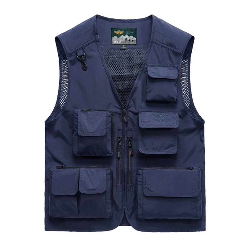 2020 Fishing Jacket Vest Outdoor Quick-drying Mesh Multi Pocket Photography Reporter Plus Size | Спорт и развлечения
