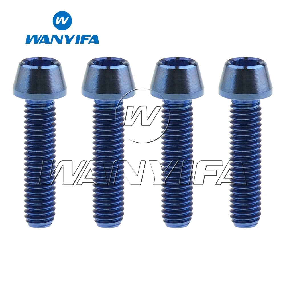 Титановый "Wanyifa" болты M6x25mm шестигранный винт для велосипеда ободного тормоза винт 4 шт