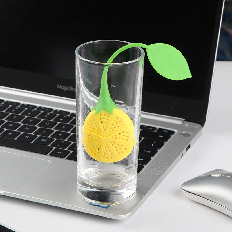 

Hot Silicone Lemon Tea Leaf Strainer Loose Herbal Spice Infuser Filter Diffuser Bar Tools Tea Brewing Device Kitchen Accessories