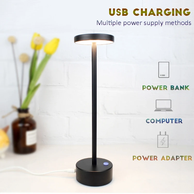 Светодиодная Водонепроницаемая Настольная лампа с USB-зарядкой светильник