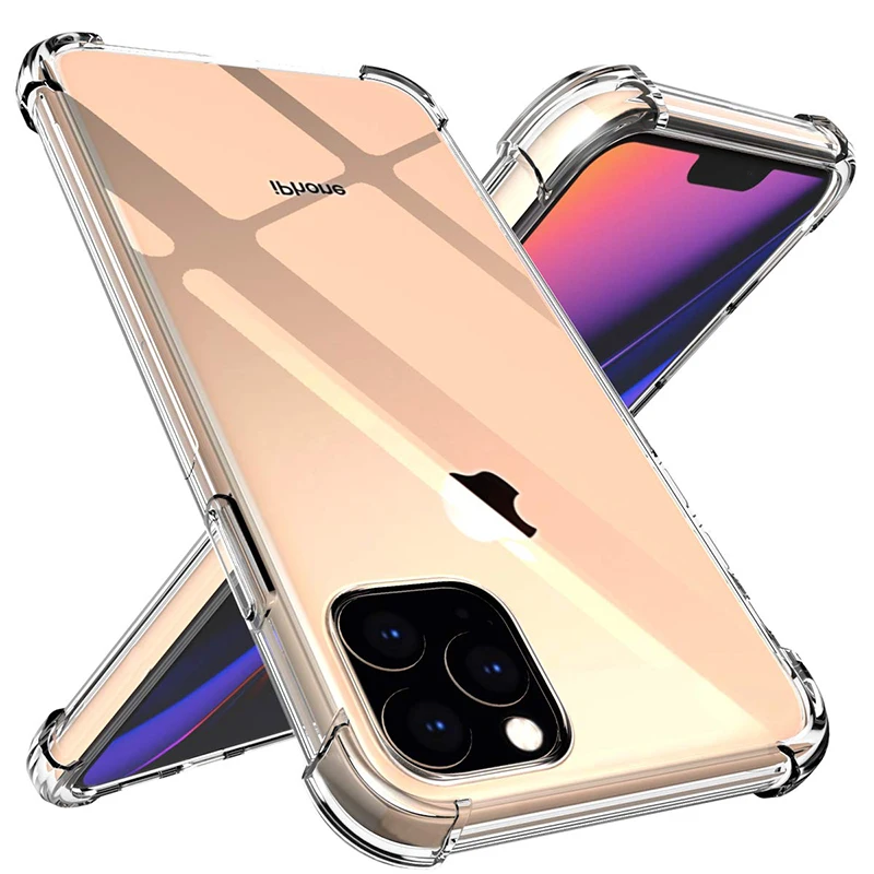10pcs Air Cushion Clear Transparent Case Soft TPU Silicone Rubber Cover For iPhone 13 Pro Max 12 Mini 11 XS XR X 8 7 6 Plus SE | Мобильные