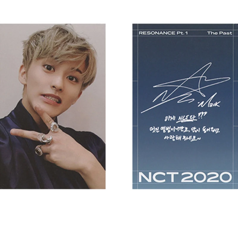 1 шт. KPOP NCT подписанная Фотокарта резонанс PT.1 новый альбом HD фото Ins маленькая ломо