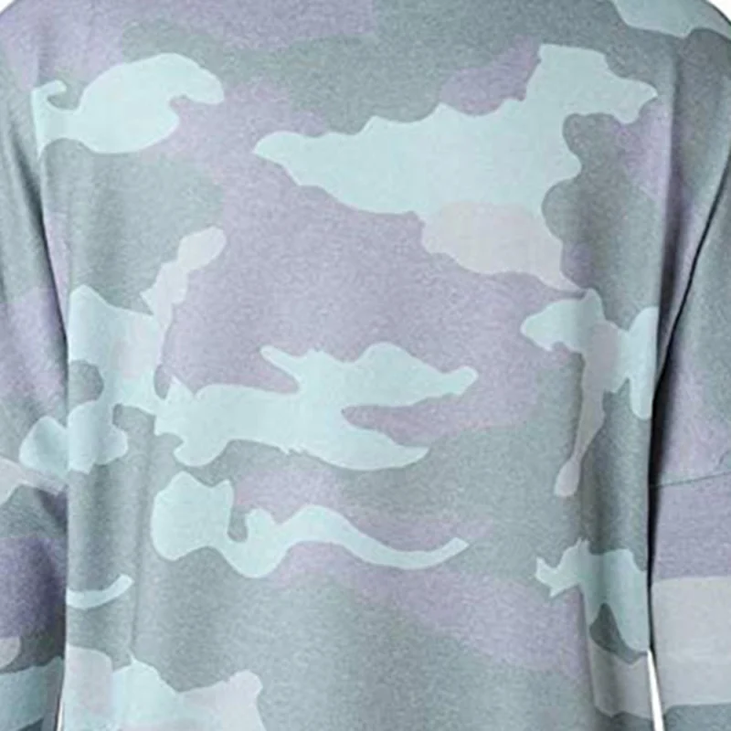 

Girl New Autumn Winter Women Cotton Sweatshirt Loose Batwing Sleeve Camouflage O Neck Long Sleeve Pullovers Fashion Tops