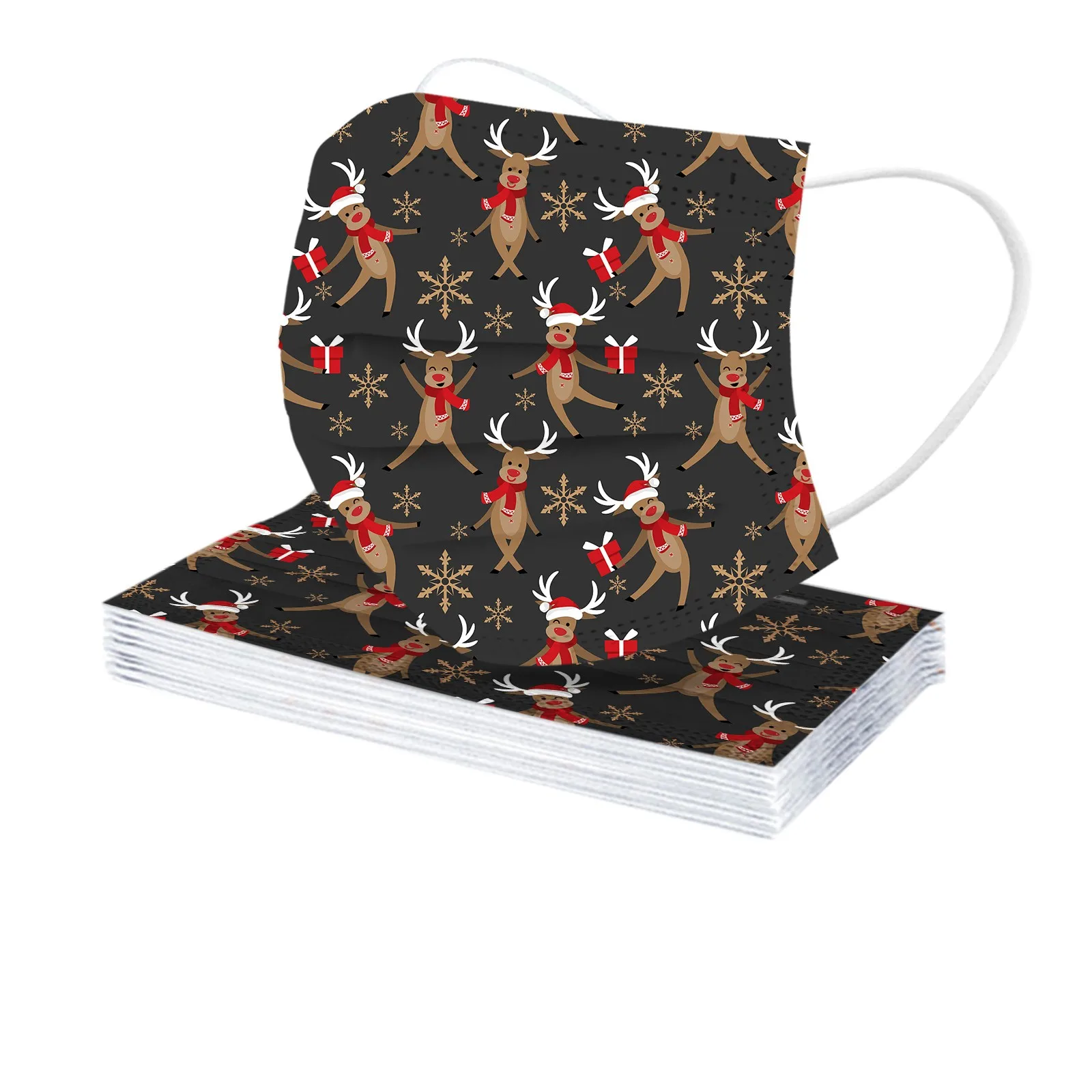 50 шт. Рождественская маска для лица взрослых защита рта на Хэллоуин Маскарадная -