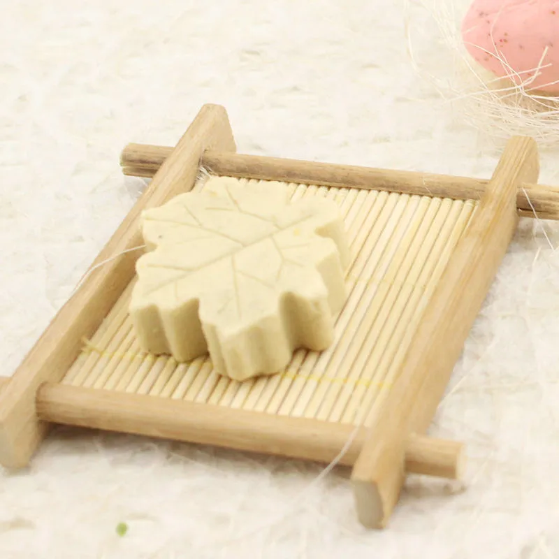 

Bamboo Natural Bamboo Soap Dish Tray Holder Storage Soap Rack Plate Box Container for Bath Shower Plate X6X07017