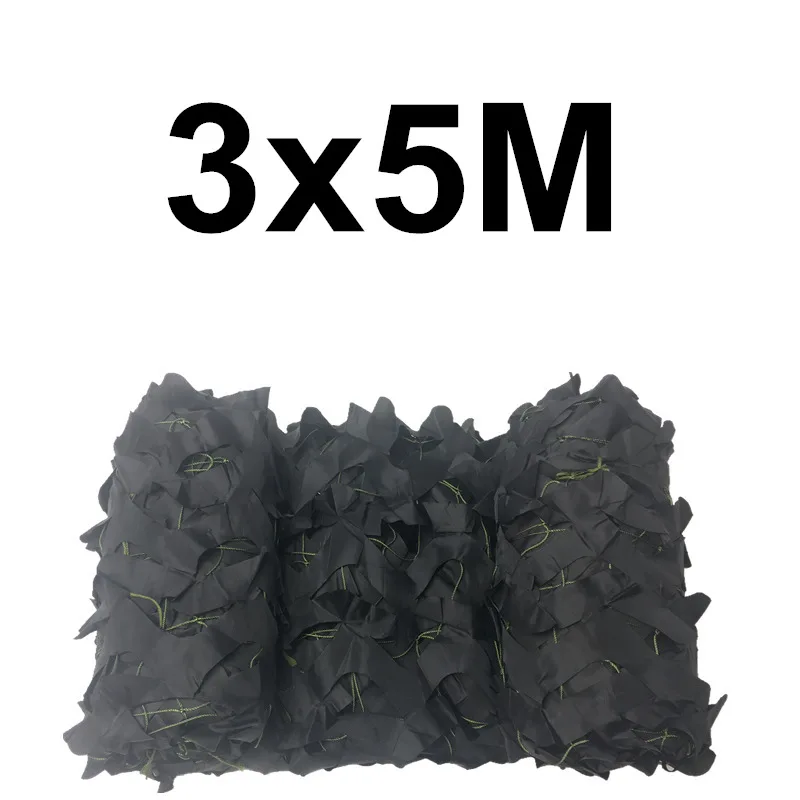 Black WELEAD 3x5 м усиленная камуфляжная сетка военный белый синий песок черный садовый тент скрывающие сетки наружные навесы 3x5 5x3 3*5 м 5*3 м - Цвет: Black