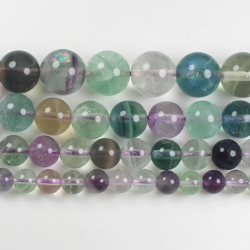 

6-14mm Natural Fluorite Round beads 15inch ,Wholesale For DIY Jewellery Free Shipping !