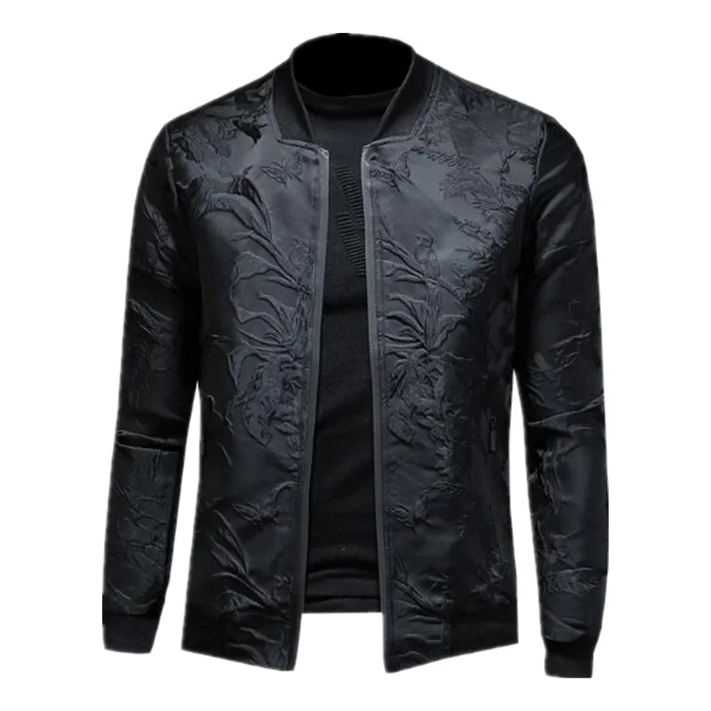 

Paisely Floral Jackets Men Vintage Business Bomber Jacquard Jacket Men 2021 Spring Windbreaker Clothes Vintage Coats