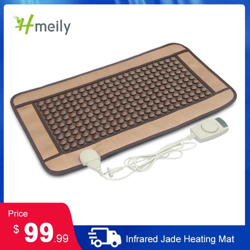 POP RELAX Mixed Tourmaline Jade Infrared Heating Magnetic Kuznetsov's applicator Therapy Flat Mat Mattres Stone Cushion Massager
