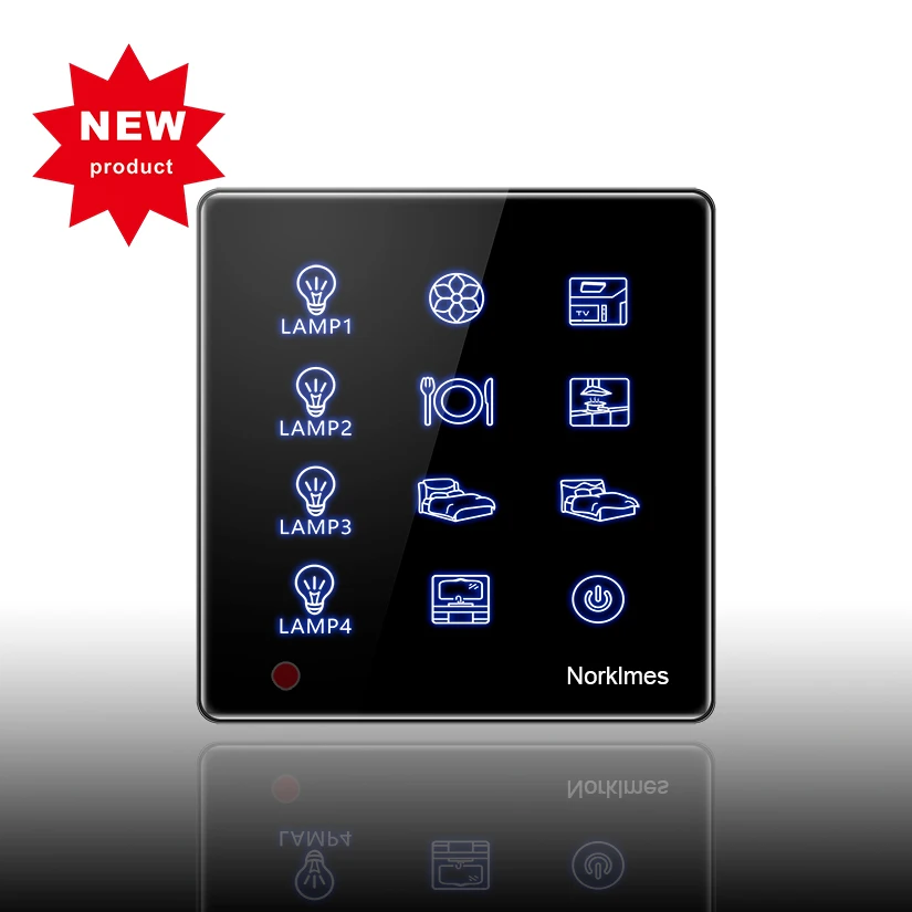 

4 gang 2 way Touch switch Tempered glass panel Whole house light control switch Infrared remote control switch AC85-250V