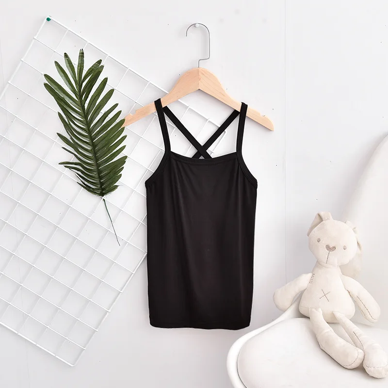 Kids Singlets Girls Tank Tops For Camisole Summer 2020 Children's Undershirt Girl Top Toddler Underwear 2-8Y | Детская одежда и