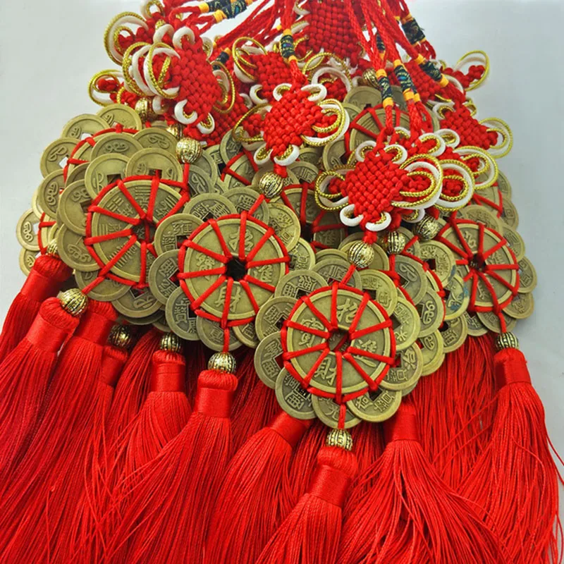 Китайские старые медные монеты десять императорских денег талисман старинное