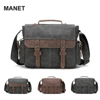 pu leather business briefcase vintage mens messenger bag male casual single shoulder bags solid official document handbags