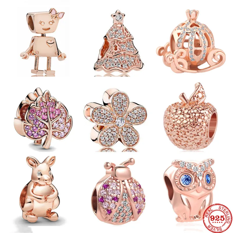 Серебро 925 кленовый лист цветок тыква тележка робот фотоподобный оригинальный