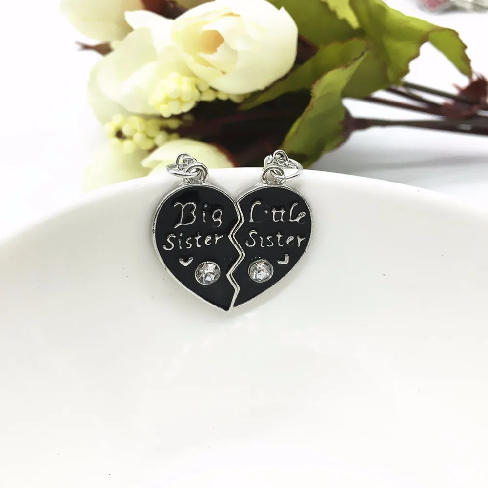 Broken Heart Style Pendant Necklace Chic Love Big Sister Little Chain Necklaces | Украшения и аксессуары