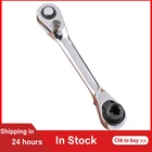 Двухсторонний мини-ключ с трещоткой 14 дюйма, инструмент для быстрой отвертки с трещоткой, 1 ручка с трещоткой, инструменты для ремонта