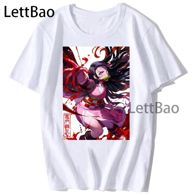 

Футболка Kimetsu No Yaiba с изображением рассекающего демонов для женщин и мужчин, футболка в эстетическом стиле, футболка в стиле ольччан, футболк...