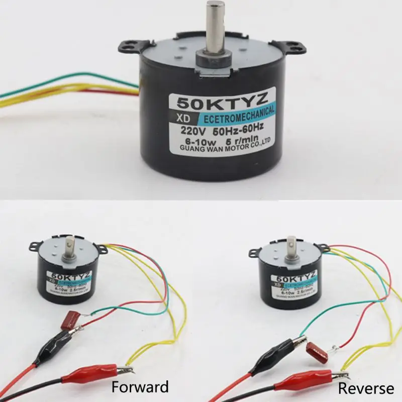 Magnet Motor Síncrono 2.5-50r – Min Baixa Velocidade Redutor Motores Kit Y98e 50ktyz Ac220v