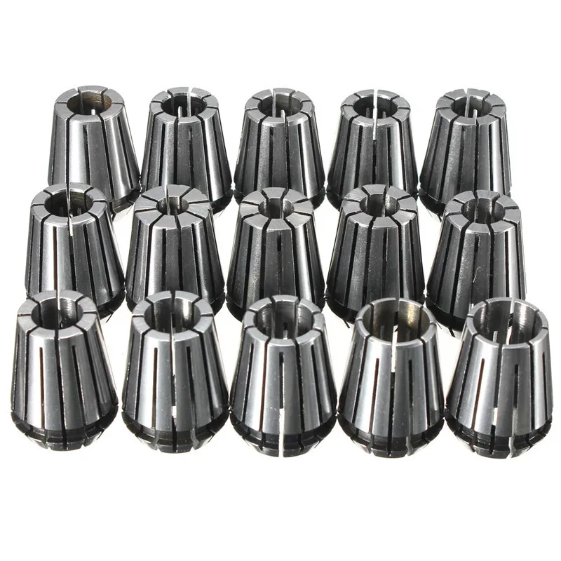 

15Pcs/Set ER25 Collet Tool Precision Spring Collet Set 2-16mm CNC Collet Chuck For Milling Lathe Tools and Spindle Motors