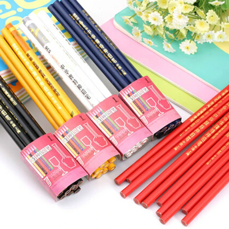 

10pcs/lot Premium Colored Pencil High Quality Special Pencil Suitalbe for Writing on Leather/glass/plastic/ceramic Chunghwa 536