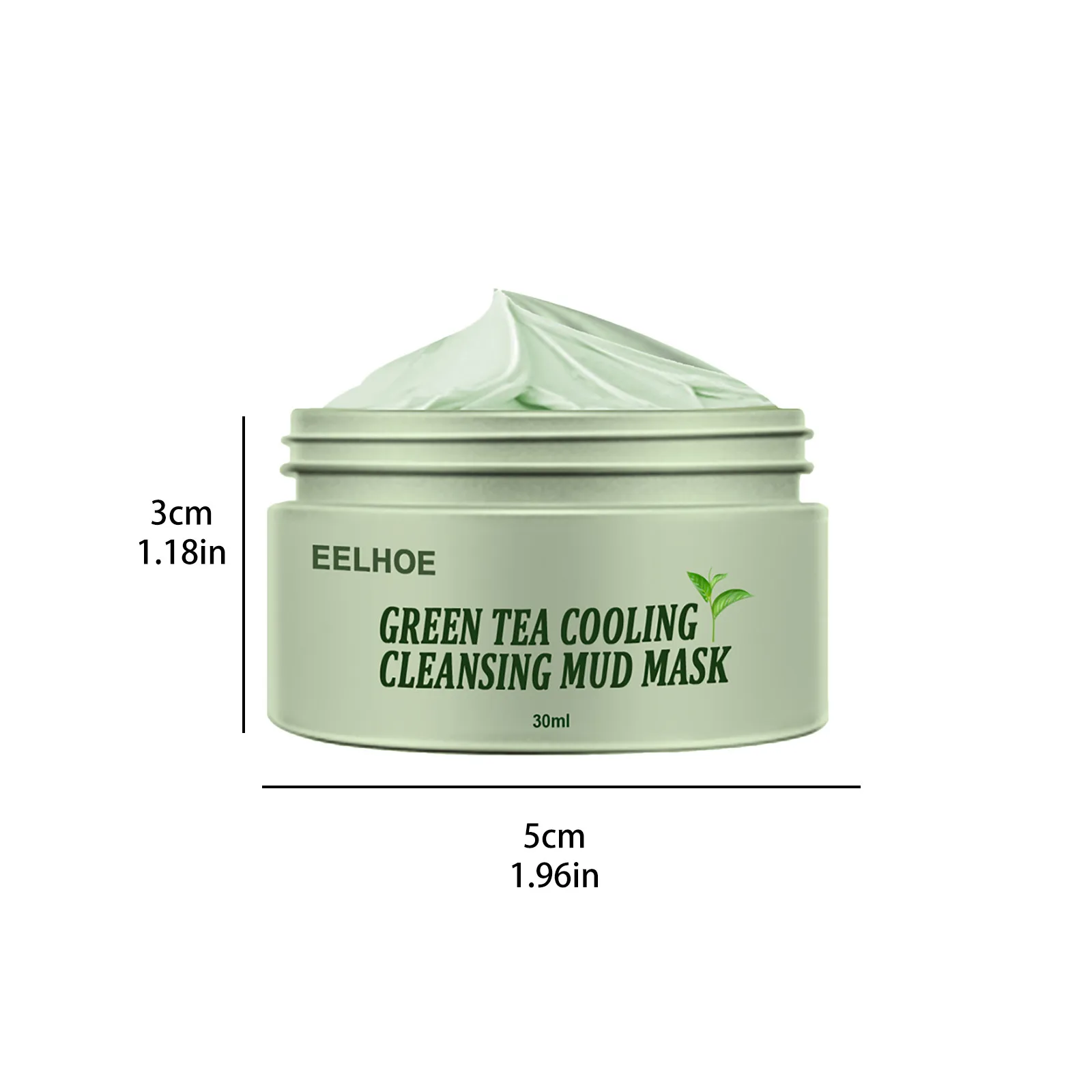 

Acne Cleansing Mask Green Tea Purifying Mud Mask Oil Control Deep Cleansing Acne Pore Remove Blackhead Fine Pores Mud Face Care