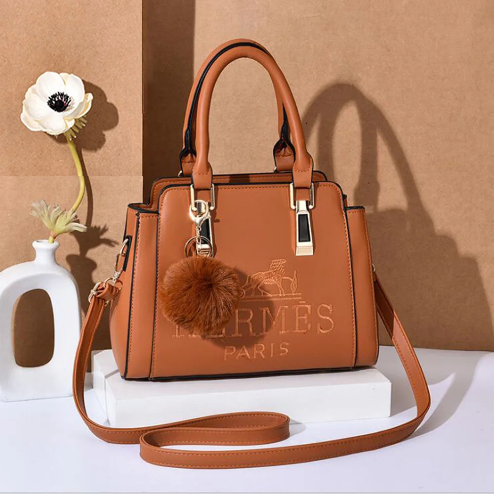 

New Fashion Luxury PU Leather Trendy Tote Handbag Crossbody Ladies Large-Capacity Shoulder Messenger Bag for Women