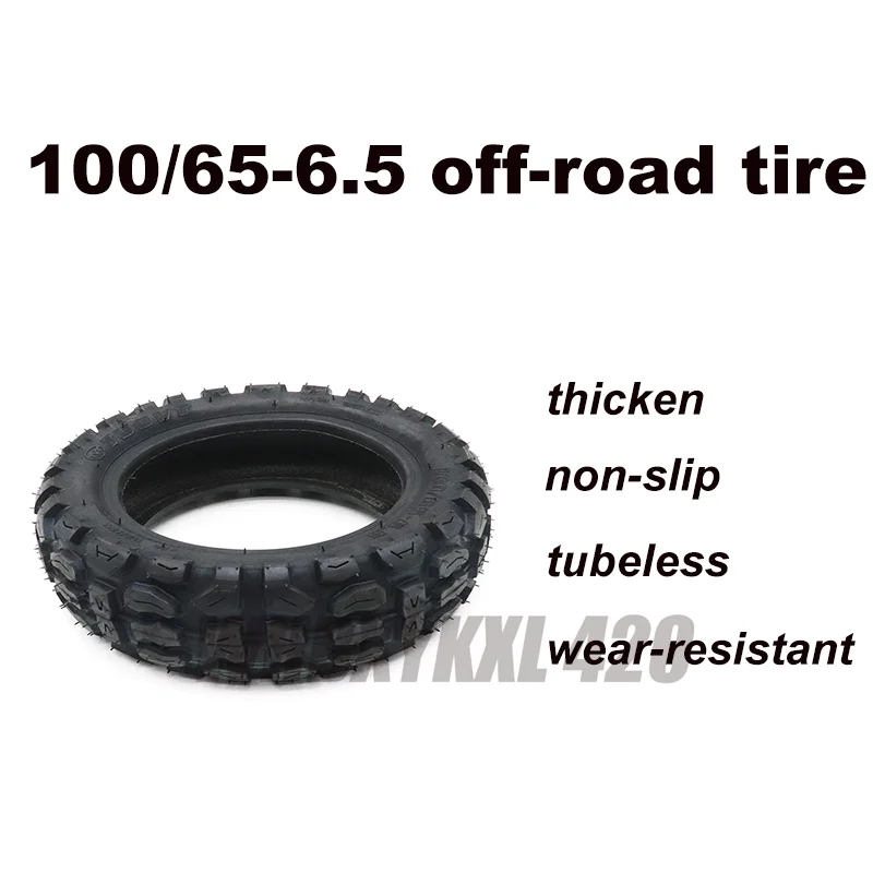 

100/65-6.5 tires suitable for 11 inch electric motor scooter TUOVT tubeless nylon thicken tires Inflatable non-slip tires