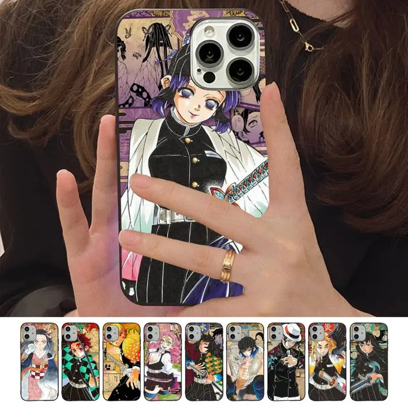 

Cartoon Japan Anime Demon Slayer Phone Case For iPhone 13 11 8 7 6 6S Plus X XS MAX 5 5S SE 2020 XR 11 pro Funda