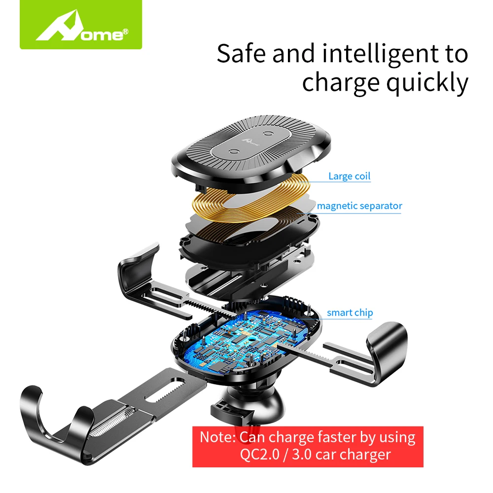 

Car Phone Holder 10W QI wireless charger for iPhone Mobile Phone car mount Phone Holder for Samsung Xiaomi in Air Vent mount
