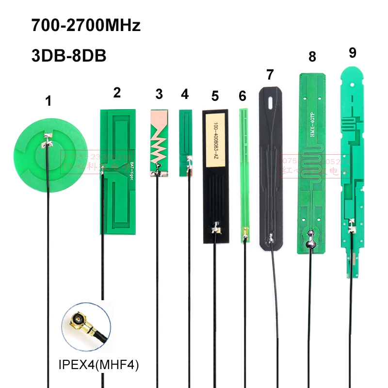 

2pc LTE 4G 3G GSM NB-IOT antenna IPEX4 PCB internal Omnidirectional high gain MHF4 For M.2 EM06 EM12 EM20 SIM7906E SIM7912G