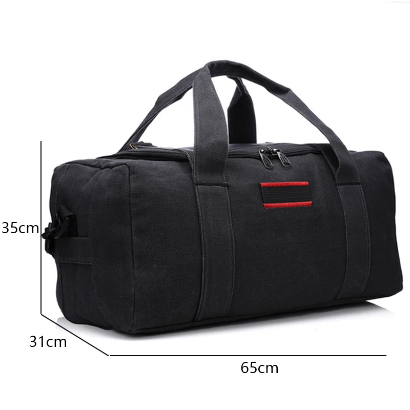 Black Extra Large Спортивная сумка, сумки для спортзала, мужская сумка для фитнеса и путешествий, рюкзак на одно плечо, сумка для спортзала, холщовая, ручная, для улицы, спортивная сумка, рюкзак - Цвет: Black Extra Large