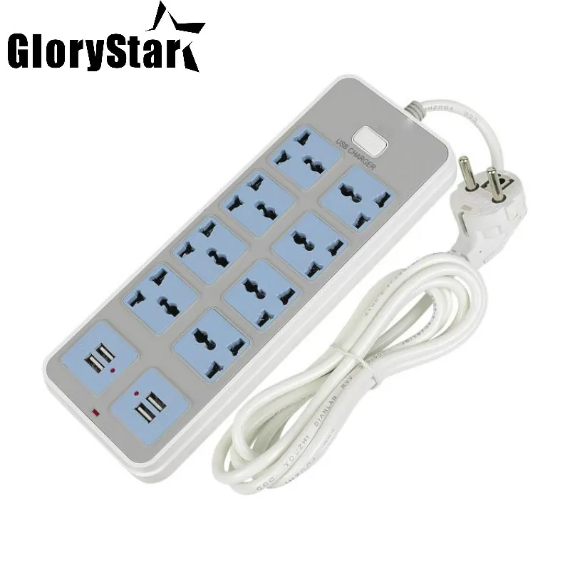 Умный удлинитель Glory Home 10 А 2500 Вт 4 USB-порта | Электроника