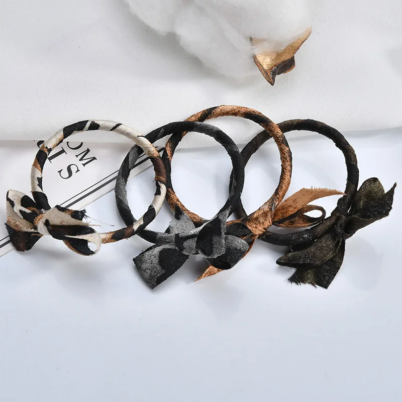 Южная Корея Леопардовый принт осень и зима темпераментная свежая ткань галстук