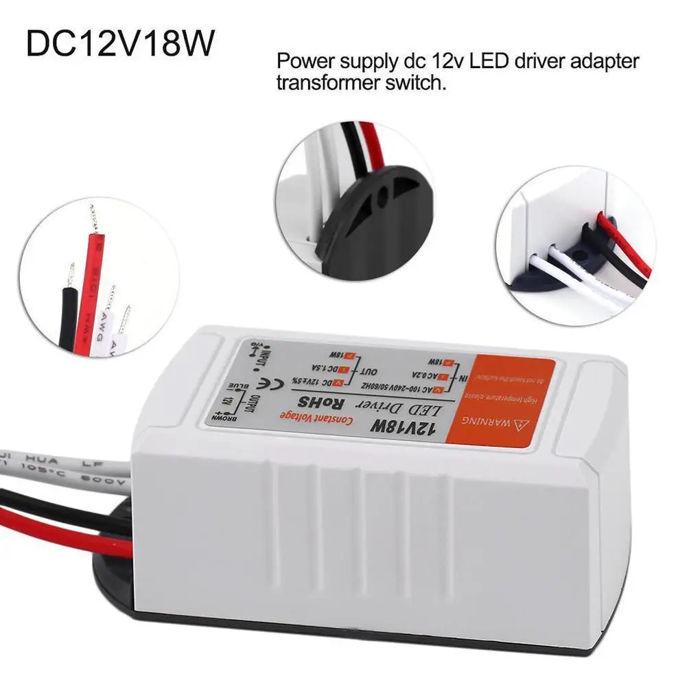 

12V Power Supply Adapter 110V 220V to 12V Lighting DC LED Volts 100W 72W 12 18W For LED 36W Transformer Strip Driver Source C8M8